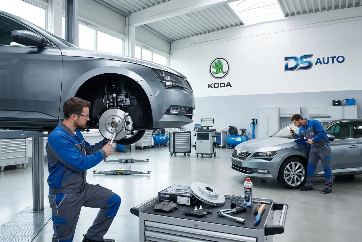 Процесс замены передних тормозных дисков Peugeot в автосервисе «DS Auto»
