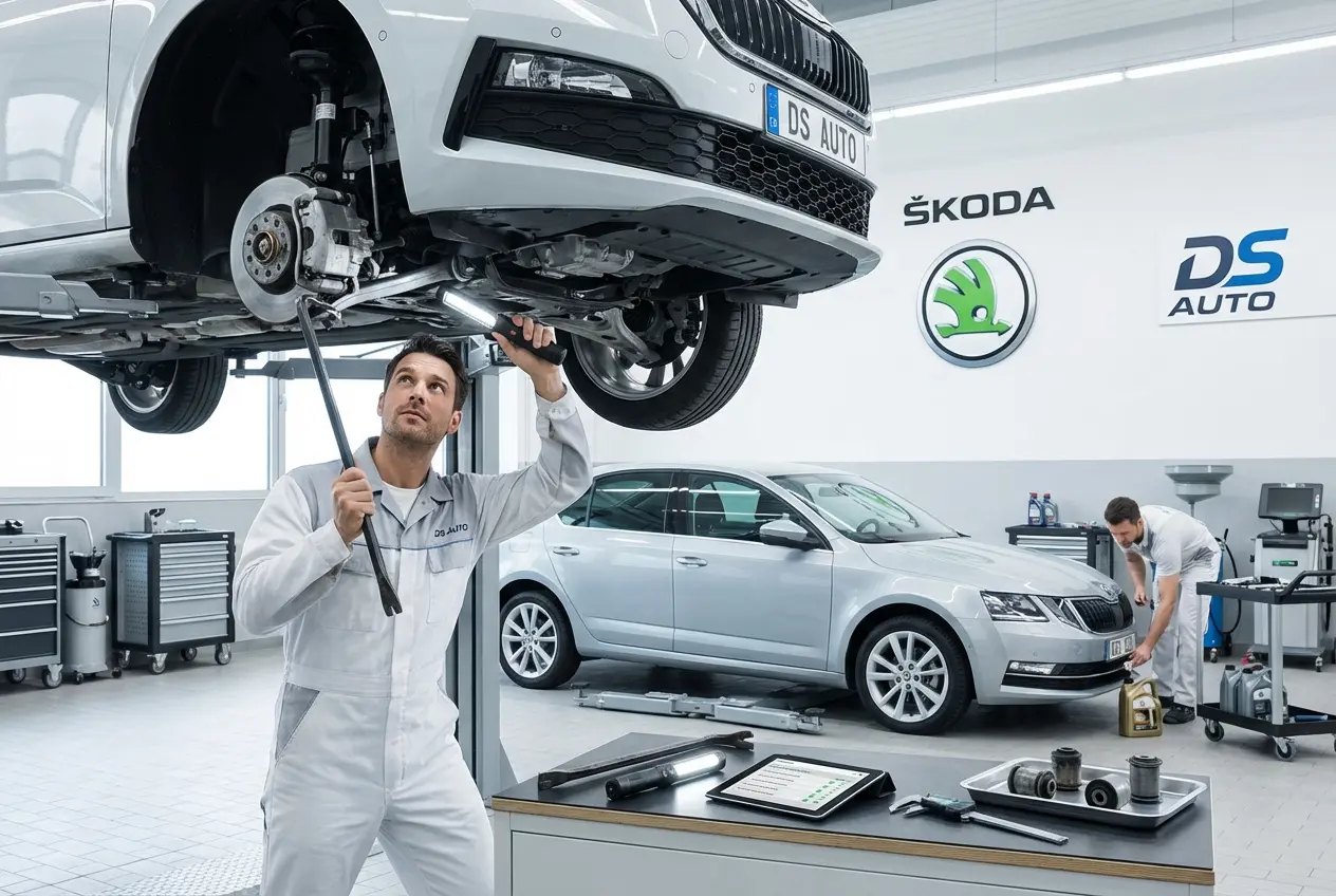 Проверка подвески автомобиля Skoda в Жуковском — диагностика передней подвески Skoda в автосервисе DS Auto